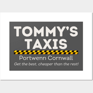 Doc Martin Tommy's Taxis Portwenn Port Isaac Cornwall Posters and Art